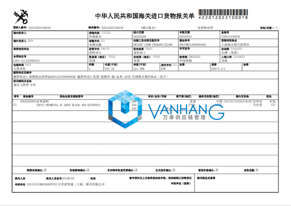 上海皮革面料進口報關操作案例分享